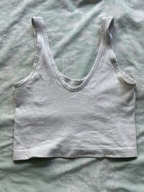 Urban Outfitters Light Gray Ribbed Tank Top